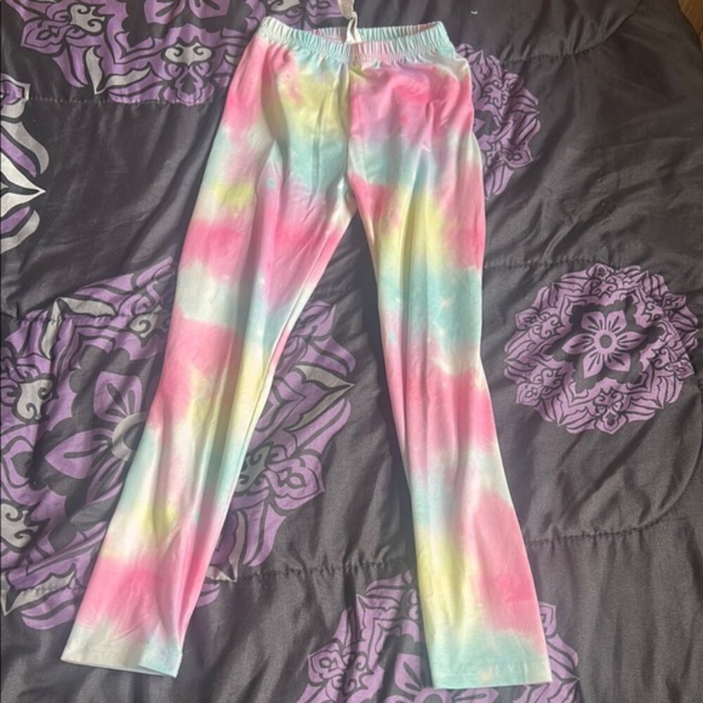Colorful Tie-Dye Kids Leggings